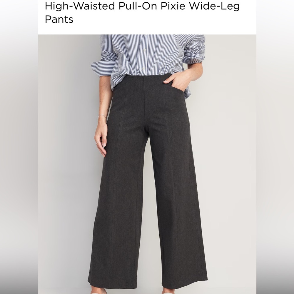 Old navy Highrise wide leg pixie pant size M